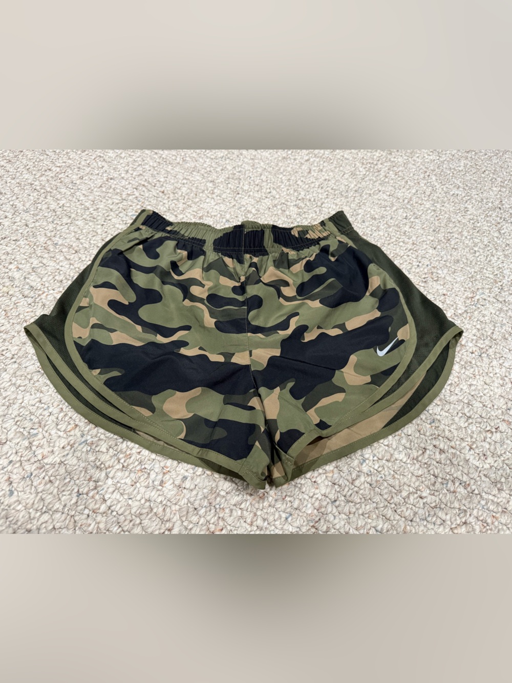 Nike Camo Athletic Shorts - Green, Black, Tan